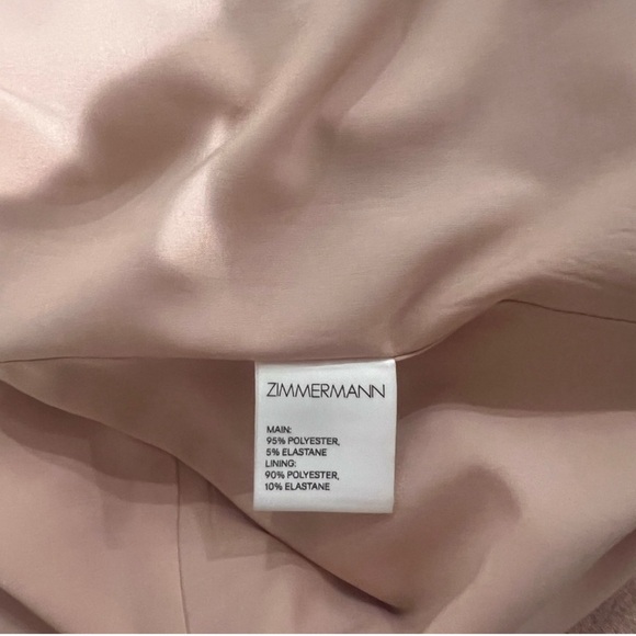 Zimmerman Crepe link midi sleeveless dress in blush preowned size 0 - Picture 4 of 6